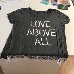 Cute “Love Above All” shirt
